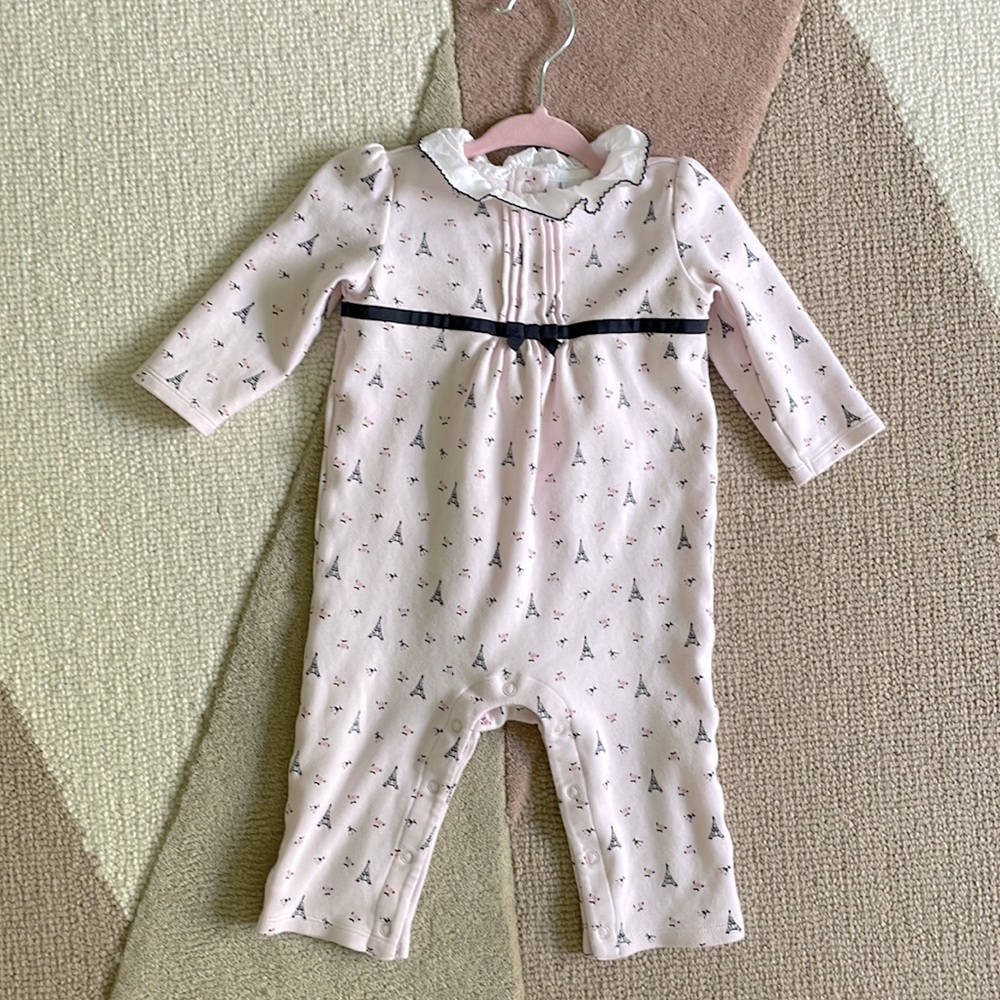 Janie & Jack 6-12m baby 1-piece pale pink